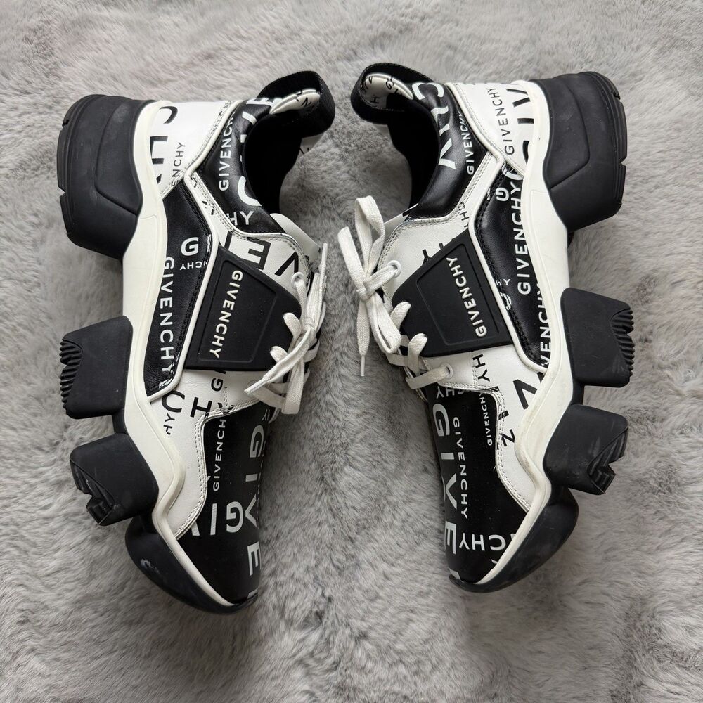 Givenchy Jaw 'Overprint' Black And White Mens Authentic Sneakers Size 44